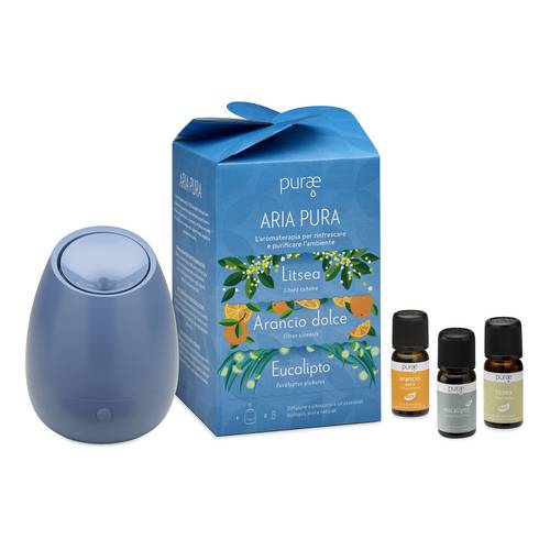 Purae Kit Aria Pura Diffusore + 3 Olio Essenziale