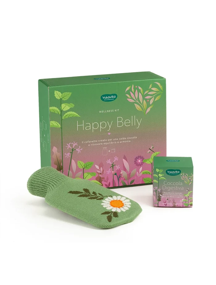 Neavita Wellness Kit Cofanetto Tisana + Borsa Acqua Calda Verde