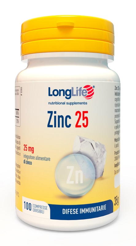 Longlife Zinc 25 Mg 100 Cpr